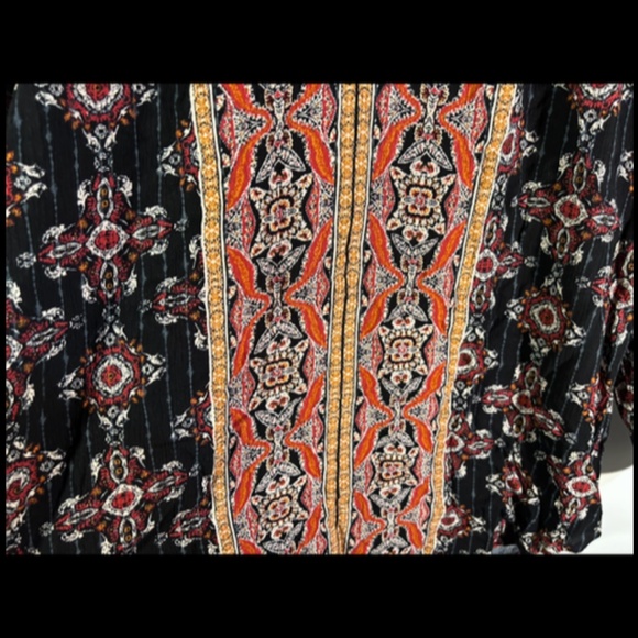 Mason & Belle Peasant Boho Top/Blouse Black/Red/ Multicolor Size S - NWT - Picture 5 of 14